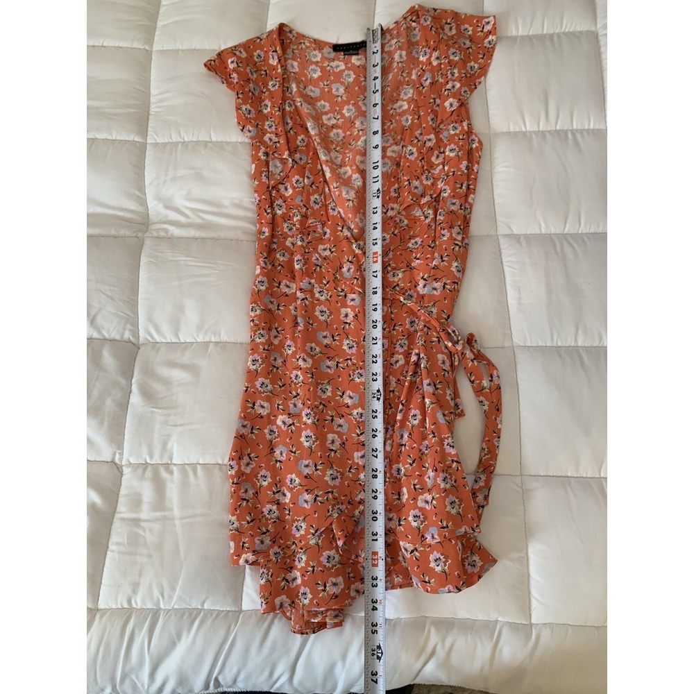 SANCTUARY Flower Print Mini Wrap Dress with Tie Women's Size Small - Picture 4 of 8